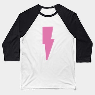 Pink Lightning Bolt Baseball T-Shirt